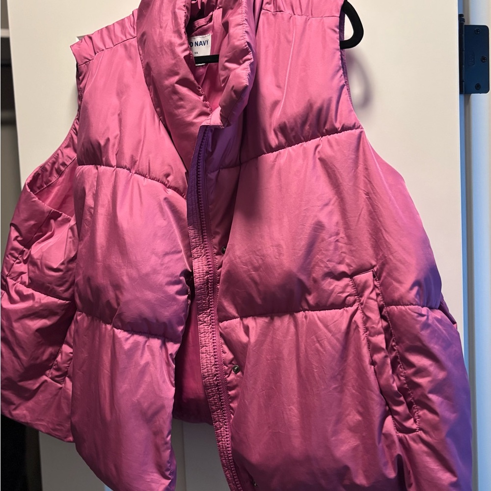 Old Navy Fuchsia Puffer Vest